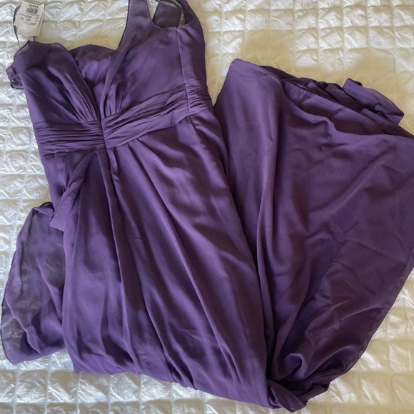 White by Vera Wang Amethyst Chiffon Maxi Gown - Picture 10 of 15